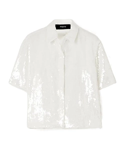 Sequined Short-Sleeved Shirt