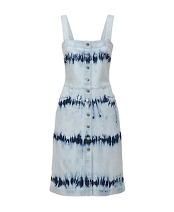 Tie-Dyed Cotton Denim Dress