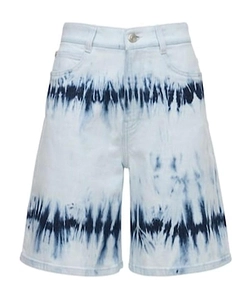 Tie-Dyed Denim Shorts