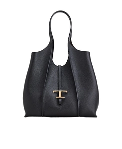 Black Medium Logo Handbag