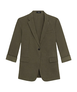 Single-Button Lapel Jacket