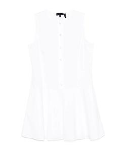 Theory Sleeveless Poplin Mini Dress