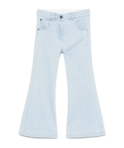 Embroidered-Side Flare Jeans