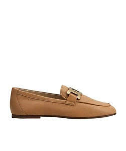 Kate Gold-Chain Leather Loafers