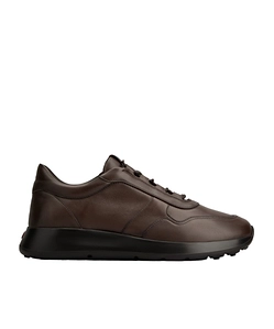 Leather Lace-Up Sneakers