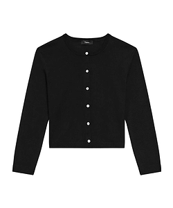 Theory Cropped Button-Up Cardigan