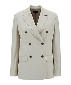 Theory Double-Breasted Straight Hem Blazer