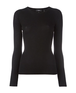 Theory Mirzi Ribbed Knitted Top