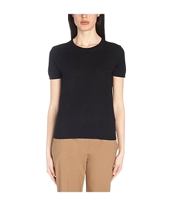 Theory Crew Neck Short Sleeve Knitted Top
