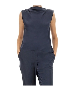 Theory Sleeveless Boat Neck Top