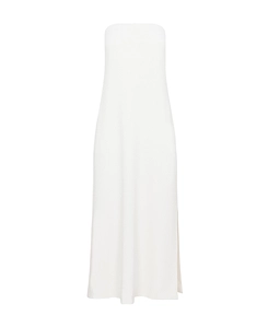 Theory Straight-Cut Strapless Midi Dress
