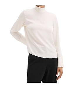 Theory Tie-Neck Relaxed Long-Sleeved Top