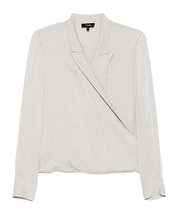 Theory V-Neck Draped Blouse