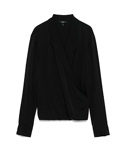 Theory V-Neck Draped Blouse