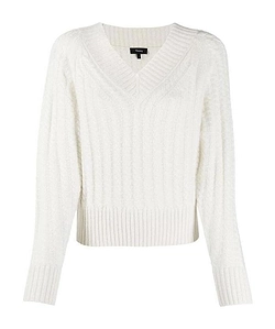 Theory V-Neck Cable Knit Jumper