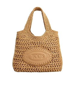 Tod's Mini Logo Woven Tote Bag