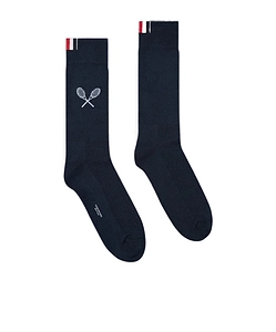 Double-Racket Ribbed-Detailed Socks