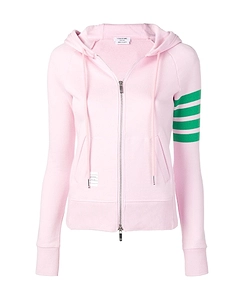 Classic 4-Striped Hooded Casual Jacket