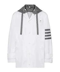 Detachable Hooded Four-Stripe Casual Jacket