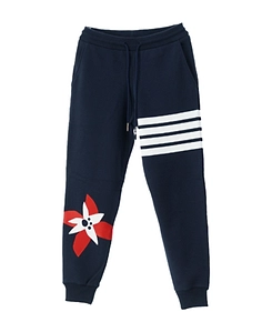 Four-Stripe Printed Casual Pants