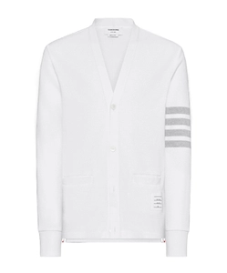 Four-Striped Knit Cardigan