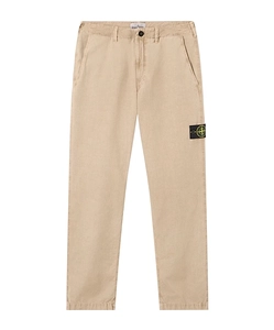 Stone Island Logo Patch Straight-Leg Trousers