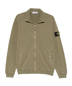 Stone Island Logo Patch Zip Sweatshirt