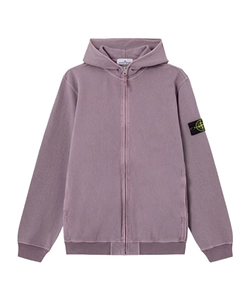 Stone Island Logo Patch Zip-Up Hoodie