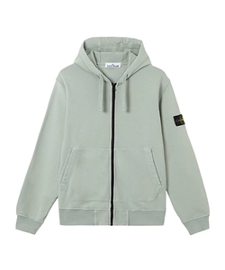 Stone Island Logo Patch Zip-Up Hoodie