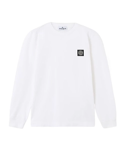 Stone Island Junior Logo Patch Long Sleeved T-Shirt