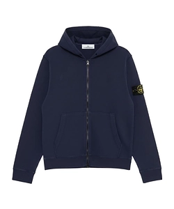 Stone Island Logo Patch Zipped Hoodie