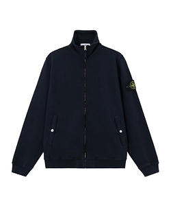 Stone Island Logo Patch Zip-Up Sweatshirt