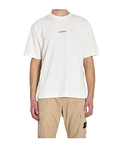 Stone Island Logo Printed Crewneck T-Shirt