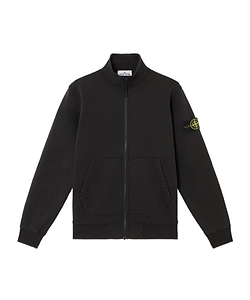 Stone Island Logo Patch Zip-Up Sweatshirt