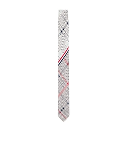 Plaid Check Silk Knit Rwb Tie