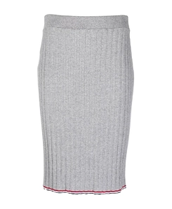 Ribbed-Knit Cashmere Pencil Skirt