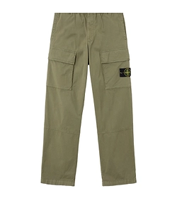 Stone Island Logo Patch Loose Cargo Pants
