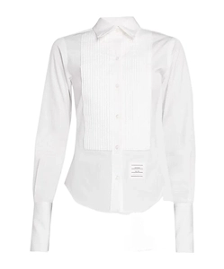 Pleated-Bib Buttoned Shirt