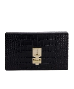 Crocodile-Patterned Handbag