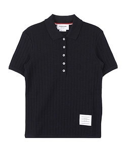 Short-Sleeved Knit Polo Shirt