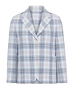 Short Plaid Blazer