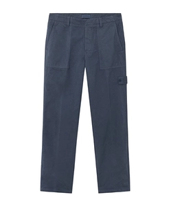 Stone Island Logo Patch Straight-Leg Cargo Trousers
