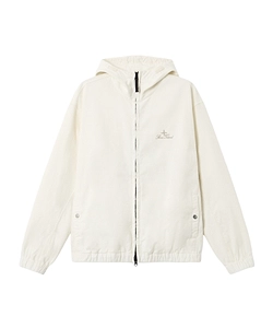 Regular-Fit Hooded Zipper-Up Shirt With Pockets