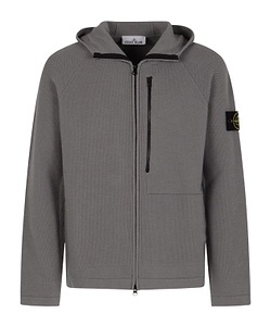 Stone Island Zip-Up Hooded Cardigan