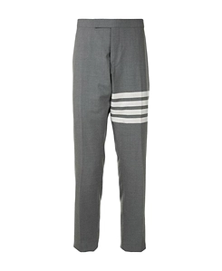 Thom Browne 4-Bar Striped Slim Cut Trousers