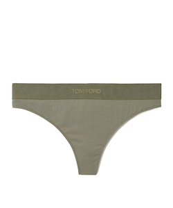 Logo-Embroidered Thong
