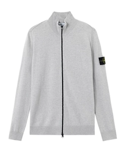 Stone Island Logo Patch Zipped Jumper