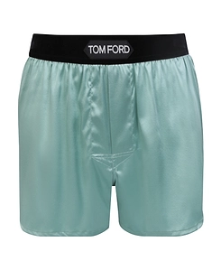 Logo-Waist Silk Boxers