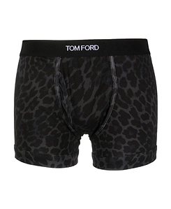Logo-Waistband Leopard-Print Boxers