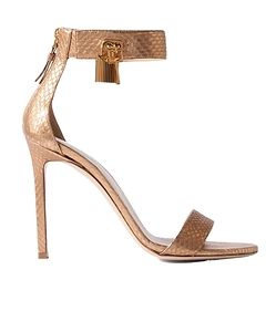 Metallic High-Heeled Sandals